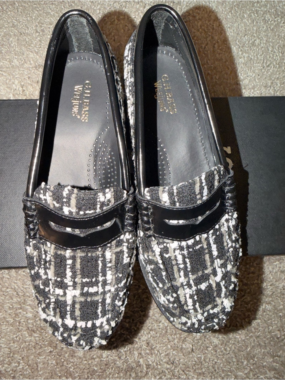 GH Bass Tweed Penny Loafers